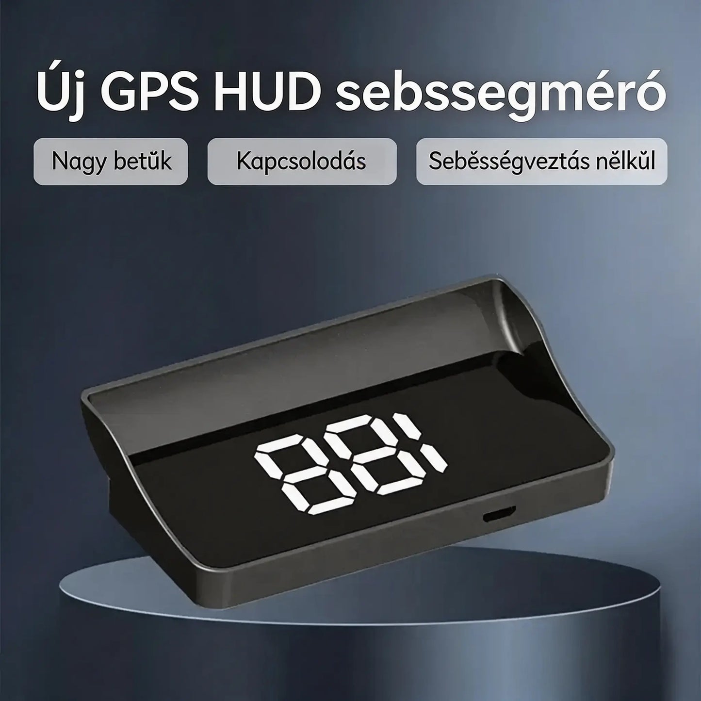 【Svájci katonai minőségű GPS navigációs "jegyelkerülő kütyü"】 Új GPS sebesség- és fordulatszámmérő (HUD/Head-Up kijelzővel) 【1 db 9400 forintért】 【USB port】