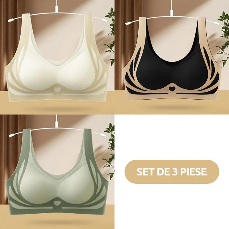 ❤️Minden idők legalacsonyabb ár【3 darabos csomag】Magas rugalmasságú, varrás nélküli push-up melltartó plus size méretekhez ❤️【40-85 kg】