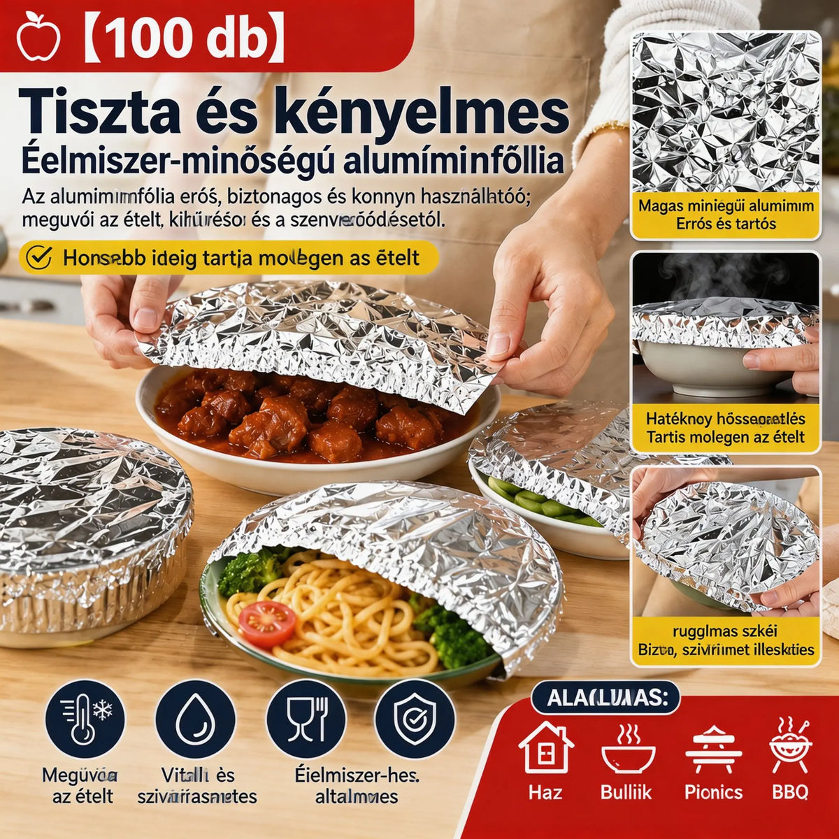 💥💥【100 darab】7900 Forint ⏰ Alumíniumfólia szigetelőborítás