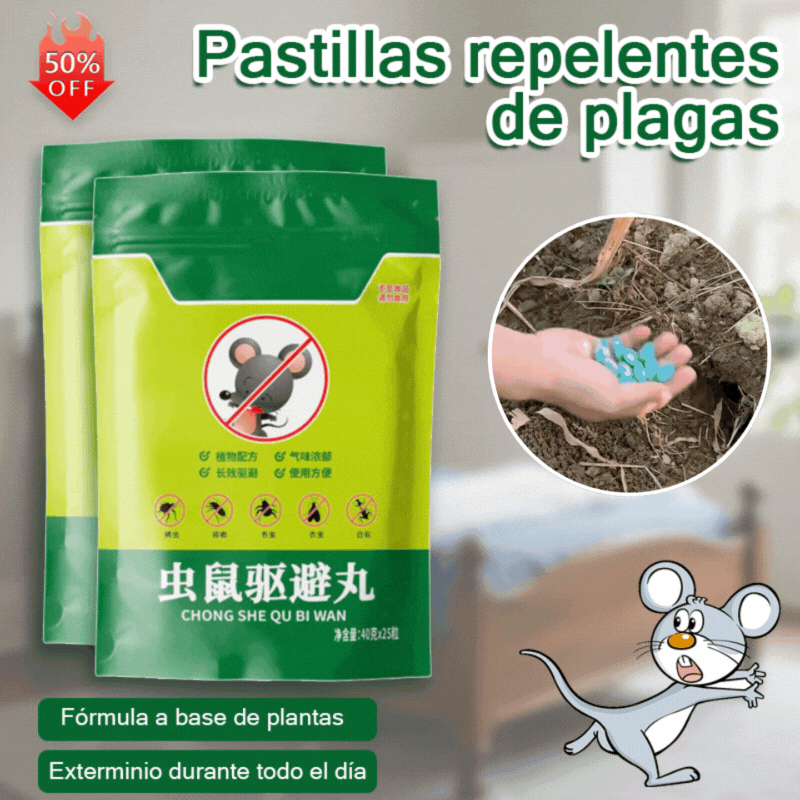 🔥Jégkristályvirág Nagy Hatékonyságú Patkány- és Rovarriasztó Tabletták [5 zacskó (50 kapszula)] 🐭❌Szuper Alacsony Ár - Már csak Három Nap Van Vissza