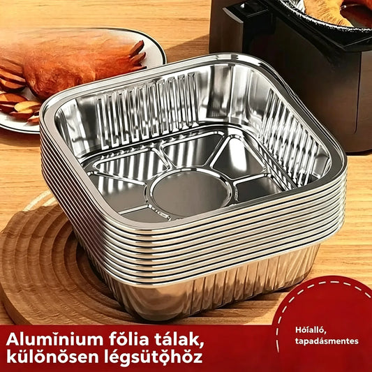 【50% KEDVEZMÉNY】[50 darab] Légkeveréses fritőz sütőtálca, alumíniumfólia tálca