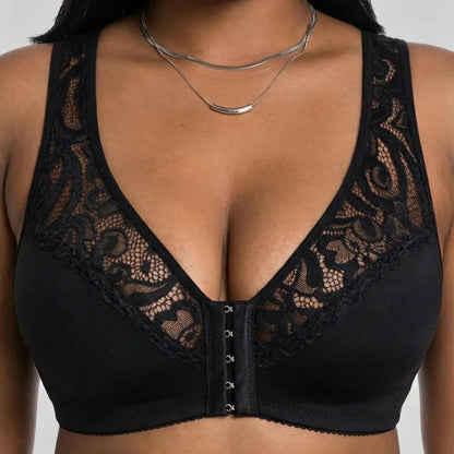💕 Utolsó nap - 50% kedvezmény【3 részes szett】【L-4XL】😍 plus size push-up légáteresztő merevítős melltartó, varrás nélküli fazon elöl záródással, utánvétes fizetés
