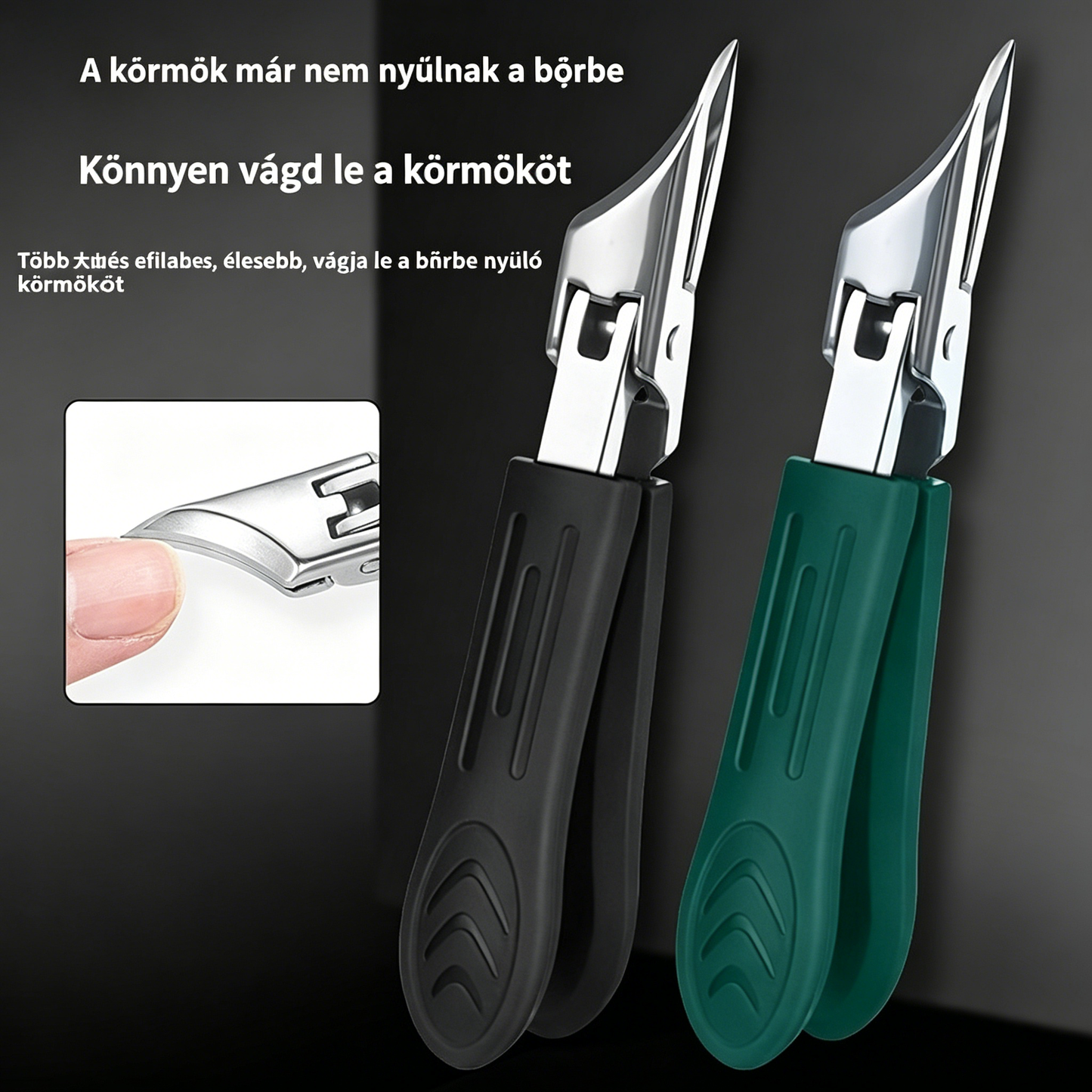🔥【Korlátozott ideig 50% kedvezmény】🔥 Fröccsenésálló körömvágó olló, 25°-os szögben döntött pengével (3 darabos készlet)