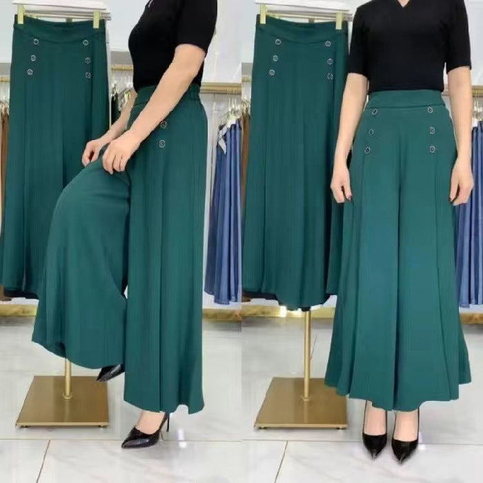 🔥 Féláron, korlátozott ideig 💖 [M–5XL] Női magas derekú, bővülő szoknya-nadrág — Nyári stílus