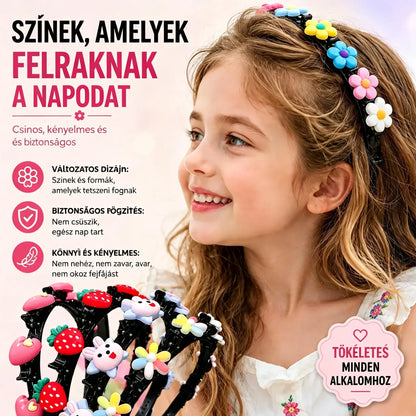 👑【5 darab】Alsócombok, hajcsatok és fonott szalagok lányoknak