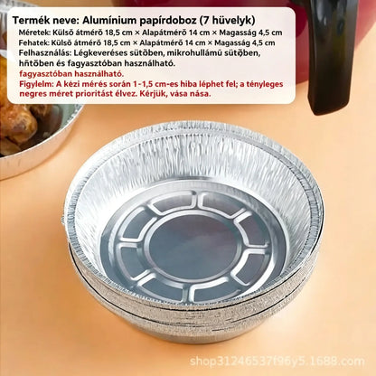 【50% KEDVEZMÉNY】[50 darab] Légkeveréses fritőz sütőtálca, alumíniumfólia tálca