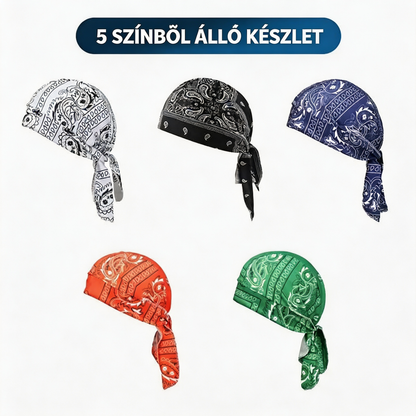 🏝【Nagyszerű ár-érték arányú csomag – 5 darab】Elegáns, retró stílusú sapka/fejkendő légáteresztő selyemből.
