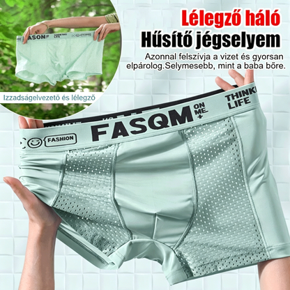 ⏰⏰【6 db】Férfi jégselyem lélegző hálós boxeralsó