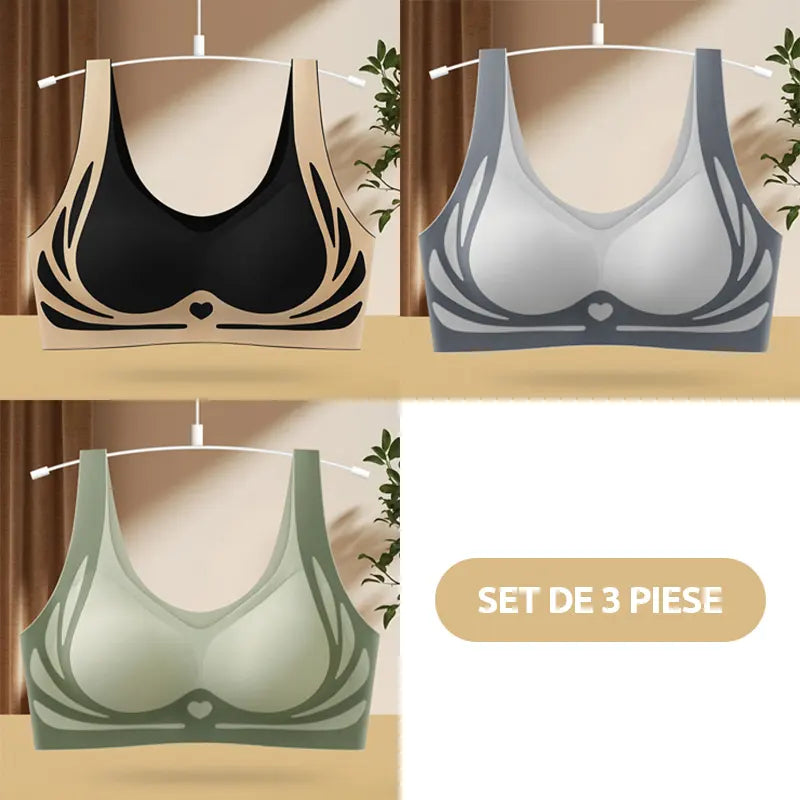 ❤️Minden idők legalacsonyabb ár【3 darabos csomag】Magas rugalmasságú, varrás nélküli push-up melltartó plus size méretekhez ❤️【40-85 kg】