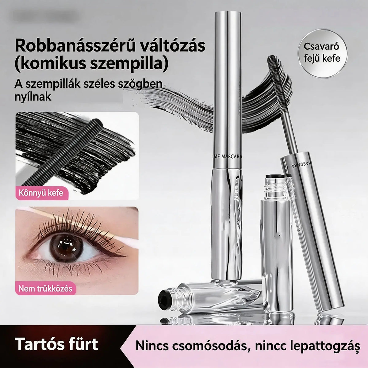 ⌛ 2 termék — 🤩 Szuper ajánlat 2026-ra 🔥 Extrém hosszabbító és ívelő szempillaspirál-szett