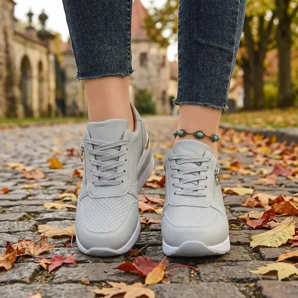 👟【36-43】Plus size bebújós éktalpú tornacipők – Könnyű, mindennapi platformcipők – Kényelmes cipők sétáláshoz és testmozgáshoz
