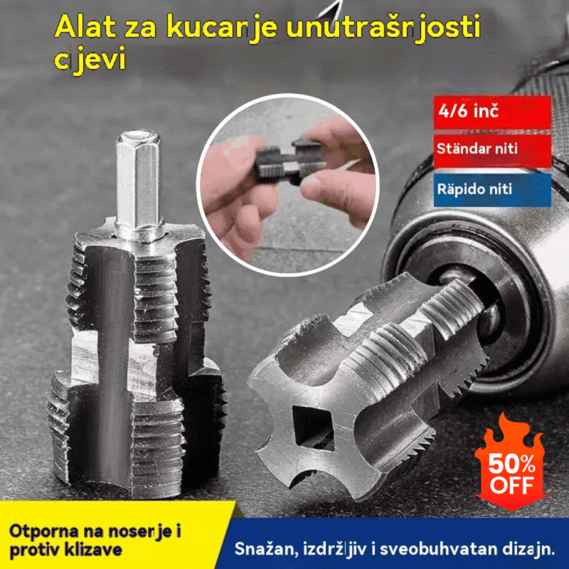 🛠️【Belső és külső menetvágó szerszámkészlet】⚙️🔩 Vízvezeték menetvágó tartozék