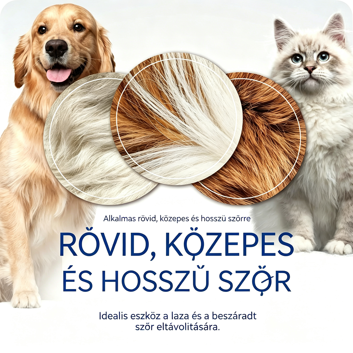 🐾🐱【Vásárolj 1-et, kapsz 2-t ingyen!】 Állatszőr-eltávolító kefe: ✨A kétoldalas, lekerekített kefefej gyorsan kibontja és eltávolítja a kihullott szőrt anélkül, hogy károsítaná kedvenced bőrét💖