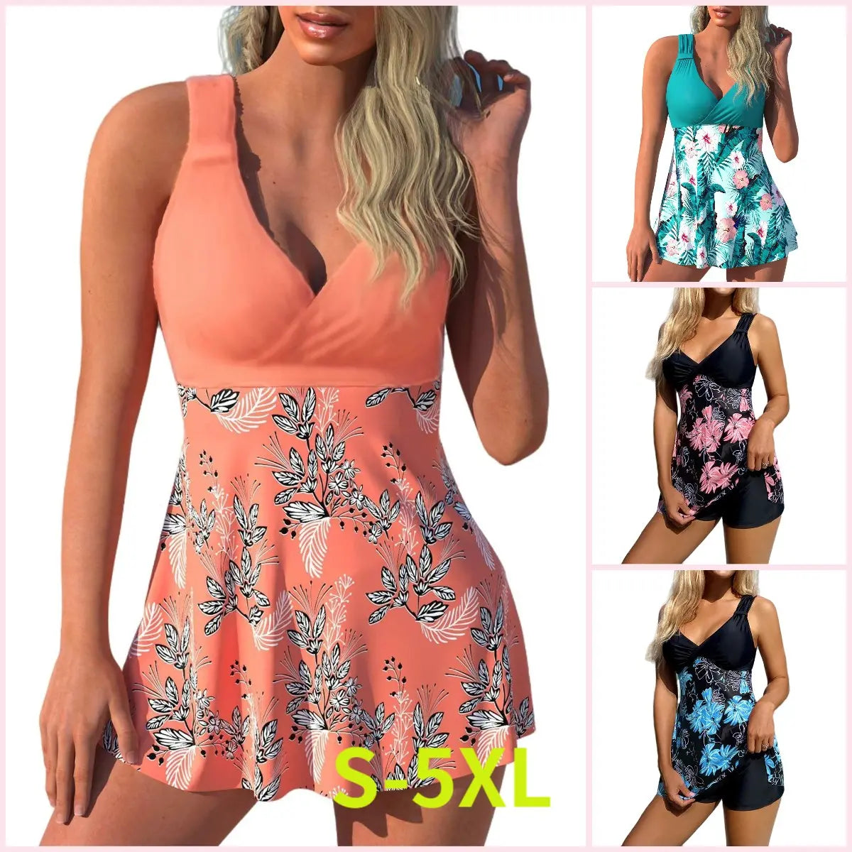 🔥【50% OFF】【S-5XL】🏖️🌴 2026 Mintás Strandnyaralási Szett / Fürdőruha Szett