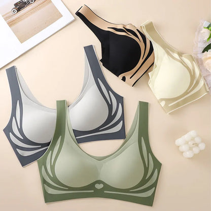 ❤️Minden idők legalacsonyabb ár【3 darabos csomag】Magas rugalmasságú, varrás nélküli push-up melltartó plus size méretekhez ❤️【40-85 kg】