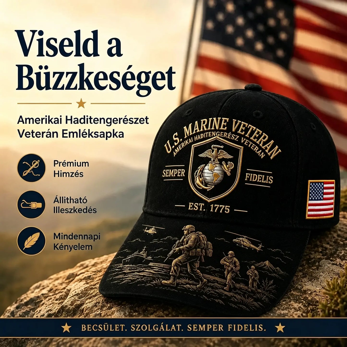 🤠🧢 Tengerészgyalogság Örök Hűségsapka