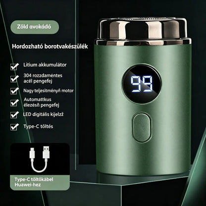 🔥Legnagyobb ajánlat: 50% KEDVEZMÉNY🔥Erőteljes mini elektromos borotva férfiaknak digitális kijelzővel