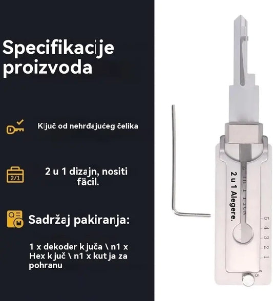 🔐Különleges promóciók ezen a héten🔑 - 50% kedvezmény🔥Rozsdamentes acél kulcsdekóder