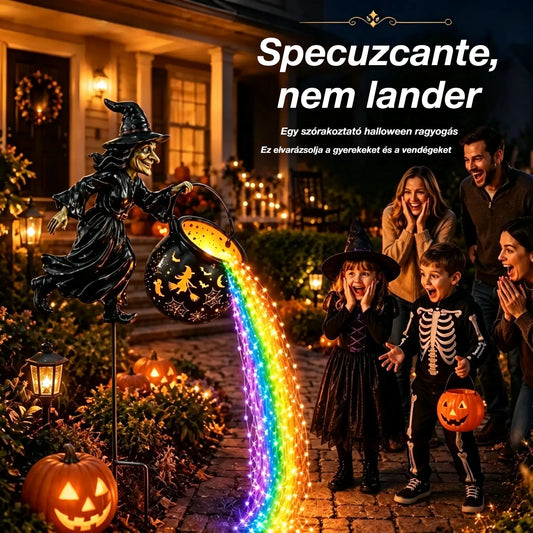 【Időszakos 50% kedvezmény】🧙‍♀️🎃 Boszorkányüst Kerti Lámpa LED Fénnyel – Lenyűgöző Kültéri Dekorációk 🔮✨