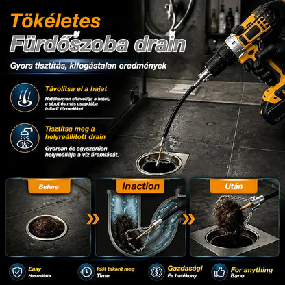 🔥【Korlátozott ideig féláron】🏠Eszközök a lefolyók és WC-k dugulásának megszüntetéséhez