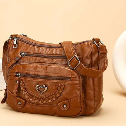 💐50% KEDVEZMÉNY! 🎁Női puha PU keresztpántos táska – Több zseb a tökéletes rendszerezésért 👜🔑