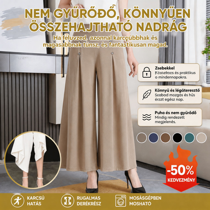 🔥 Féláron, korlátozott ideig 💖 [M–5XL] Női magas derekú, bővülő szoknya-nadrág — Nyári stílus