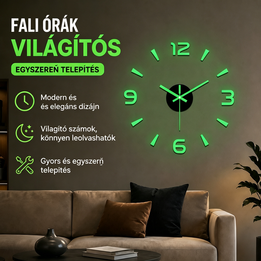 🕑✨3D megvilágított akril falióra [korlátozott ideig féláron] - Fúrás nem szükséges (szükséges saját összeszerelés)