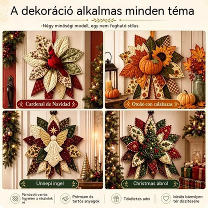 🎇🎄Steppelt karácsonyi ajtódísz varrókészlet (7 minta)