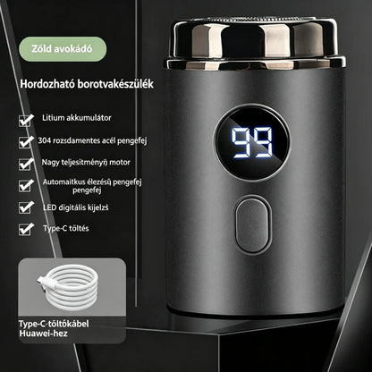 🔥Legnagyobb ajánlat: 50% KEDVEZMÉNY🔥Erőteljes mini elektromos borotva férfiaknak digitális kijelzővel