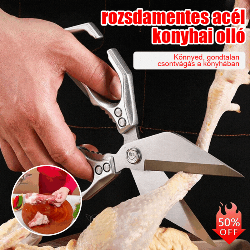 🔥【Korlátozott ideig féláron】Multifunkcionális, tartós konyhai olló