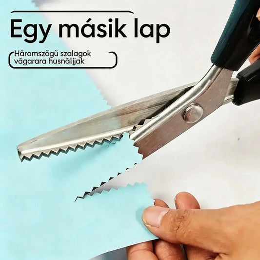Kettő csak 8600 Ft-ért🔥 Vásárolj egyet, kapsz egyet ingyen✂️ Professzionális recés olló - éles recés textil olló