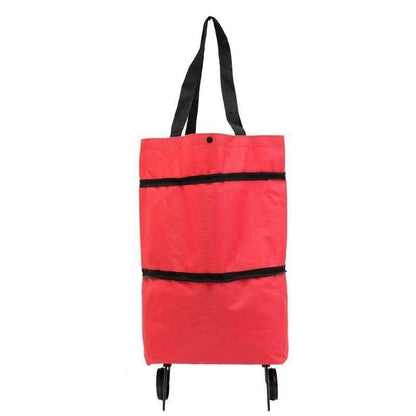 1 termék 10300 Ft [Bestseller] 🛒♻️ 2 az 1-ben összecsukható bevásárlótáska/hátizsák, könnyű, kerekes bevásárlótáska/gurulós bőrönd