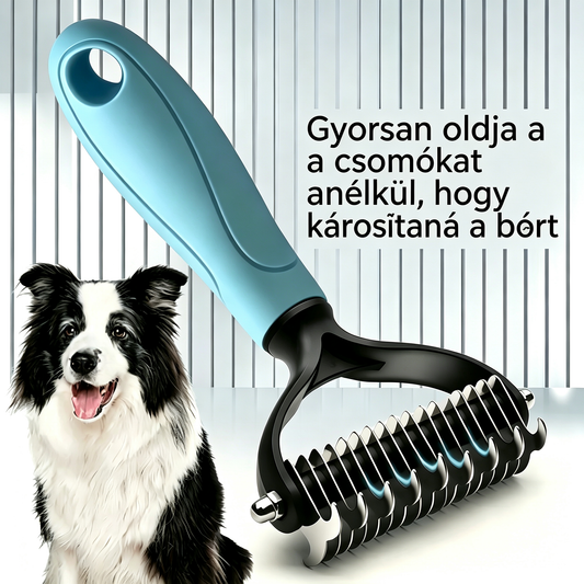 🐾🐱【Vásárolj 1-et, kapsz 2-t ingyen!】 Állatszőr-eltávolító kefe: ✨A kétoldalas, lekerekített kefefej gyorsan kibontja és eltávolítja a kihullott szőrt anélkül, hogy károsítaná kedvenced bőrét💖