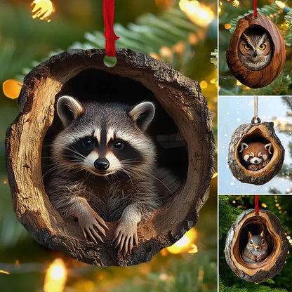 【5/10 darab】🎄Állatos karácsonyfadíszek – kisméretű állatfigurás díszek