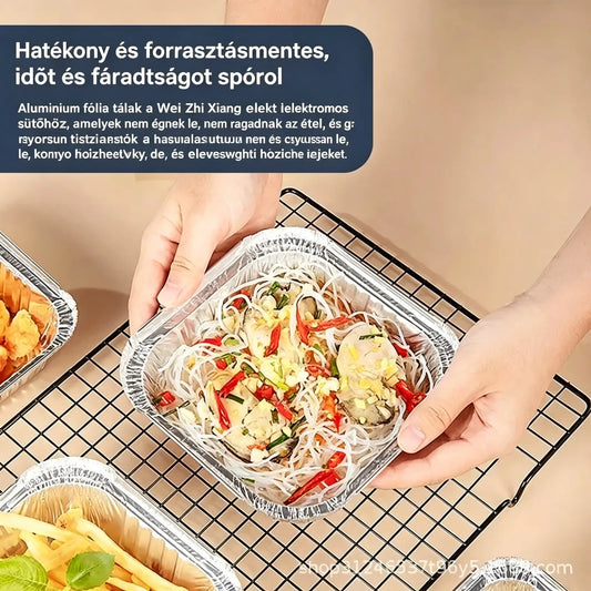 【50% KEDVEZMÉNY】[50 darab] Légkeveréses fritőz sütőtálca, alumíniumfólia tálca