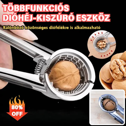 🔥⏱️Időben korlátozott kedvezmény🌰Ez a multifunkcionális dióhéjkészítő különféle közönséges diófélékhez alkalmas.