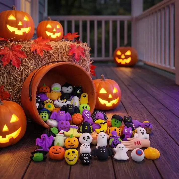 50 darab 9500 Ft🎃Halloween témájú empanada alakú stresszoldók, imádnivaló tökös szellem empanadák.