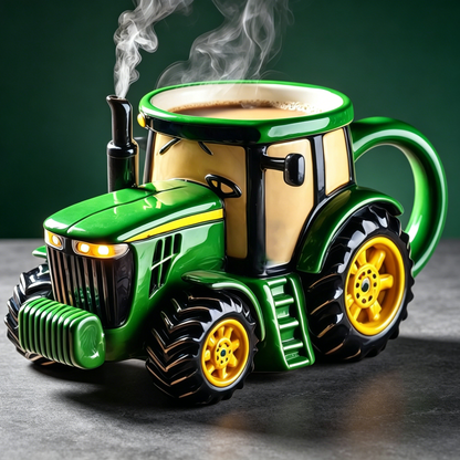 【2026 Új Érkezés - 🔥Korlátozott Ideig Féláron】☕Retro Kreatív Kávésbögre - Zöld Traktor Bögre