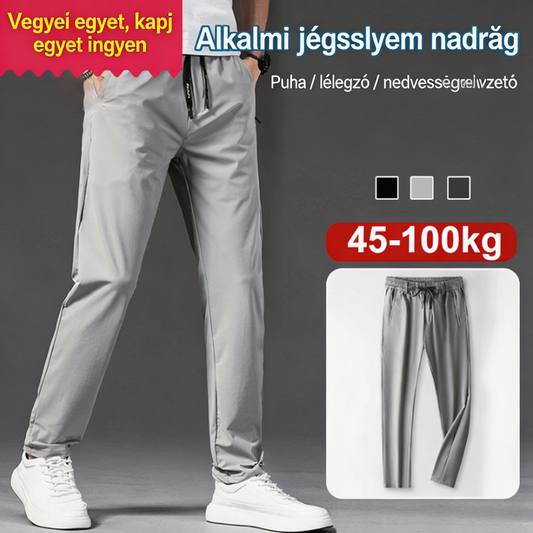 [M-5XL] [Vásárolj egyet, kapsz egyet ingyen] Férfi könnyű, jégselyemből készült, lezser nadrág (nyári)