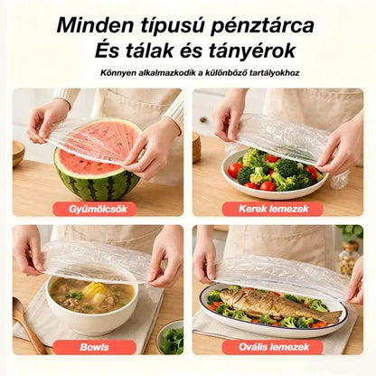 🥗✨ 300 eldobható ételtakaró | Rugalmas huzatok tányérokhoz, tálakhoz és edényekhez