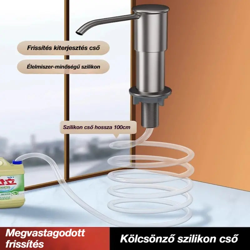 🔥【Féláron, korlátozott ideig!】Fürdőszobai mosdó szappanadagoló hosszabbító csőkészlet