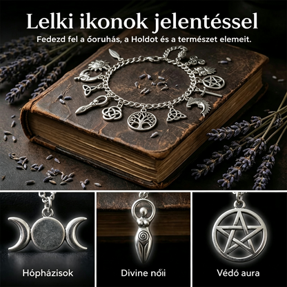 Női vintage charmos karkötő misztikus hangulattal – Mennyei, gótikus és bohém ékszerek 🔮✨