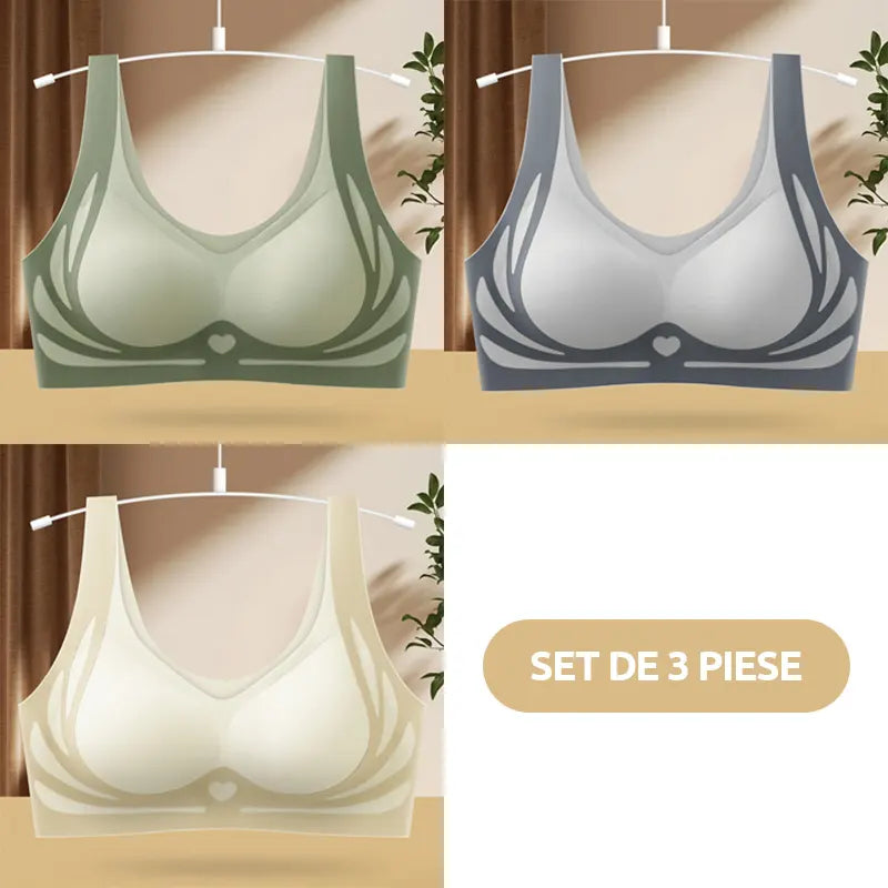 ❤️Minden idők legalacsonyabb ár【3 darabos csomag】Magas rugalmasságú, varrás nélküli push-up melltartó plus size méretekhez ❤️【40-85 kg】