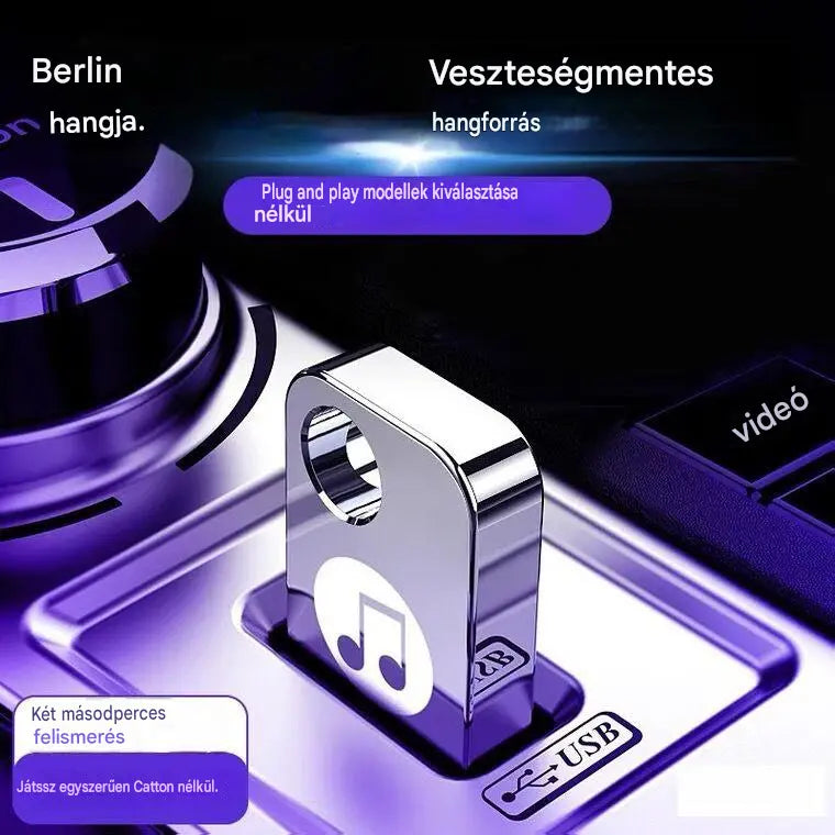 🚗🎵🎵【Zenei USB pendrive】8000 dalt, 600 videóklipet és 6D hangzást tartalmaz