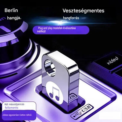 🚗🎵🎵【Zenei USB pendrive】8000 dalt, 600 videóklipet és 6D hangzást tartalmaz