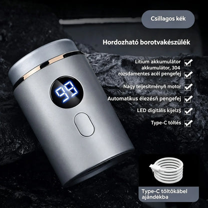 🔥Legnagyobb ajánlat: 50% KEDVEZMÉNY🔥Erőteljes mini elektromos borotva férfiaknak digitális kijelzővel