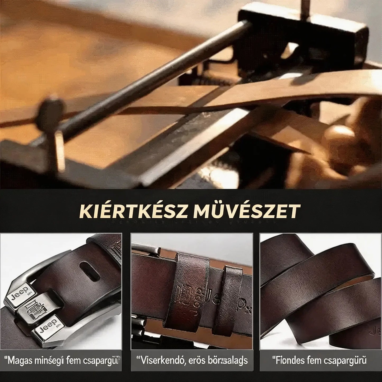 🔥【Vásárolj egyet, kapsz egyet ingyen】 Kiváló minőségű férfi retró stílusú bőröv farmerhez