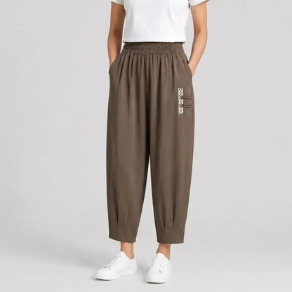 🔥【Korlátozott ideig féláron】【M–4XL】 👖 Könnyű és légáteresztő nyári pamut-lenvászon nadrág - modern, lezser, bokáig érő nadrág