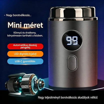 🔥Legnagyobb ajánlat: 50% KEDVEZMÉNY🔥Erőteljes mini elektromos borotva férfiaknak digitális kijelzővel