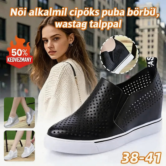 [34-41-es méretek] 🔥 Női nyári puha bőr platformos hétköznapi cipő